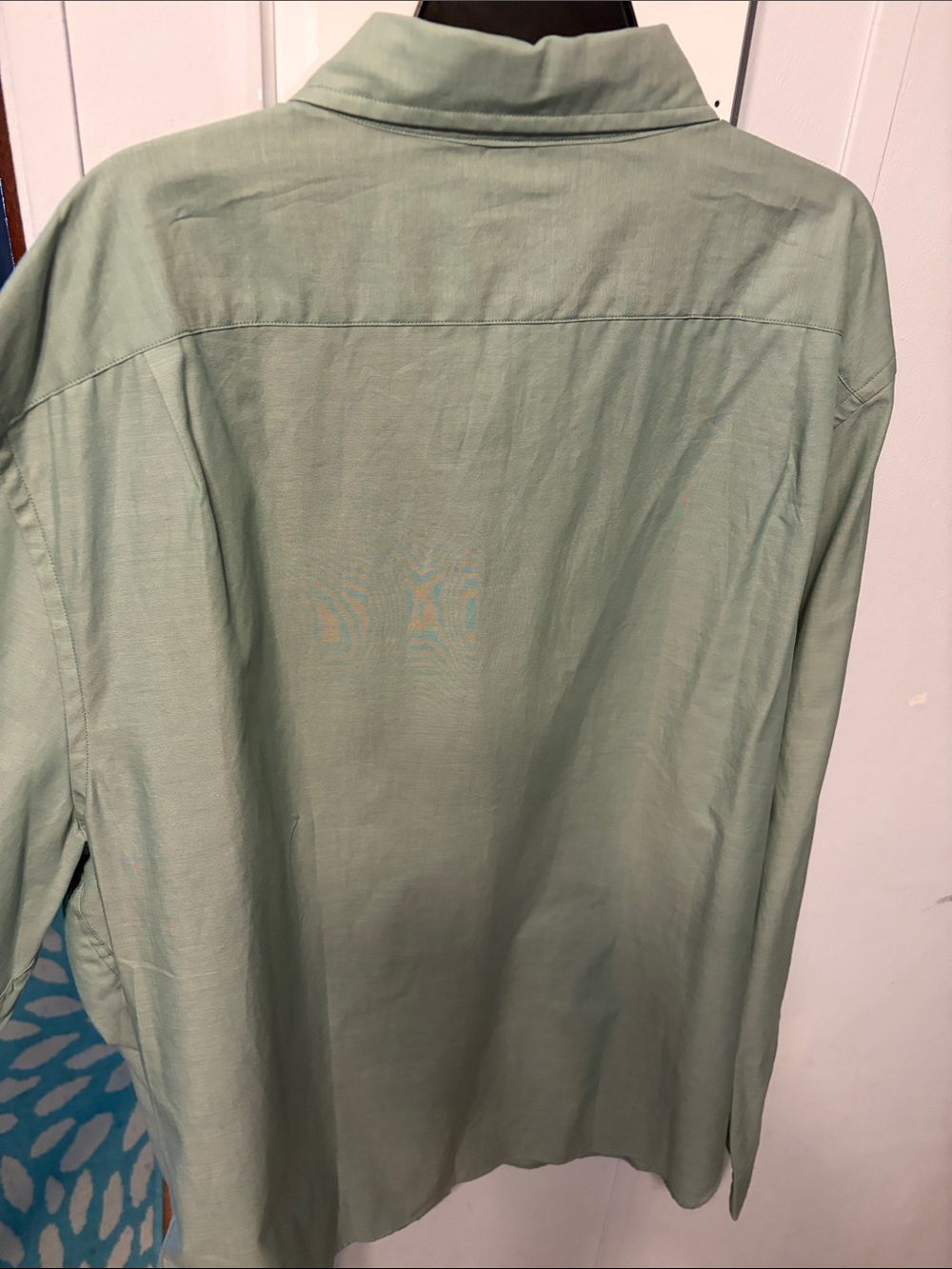 Nautica Men's Light Mint Green Button-Down Casual Shirt - Picture 4 of 5